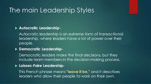 Leadership Comparison Of Leadership Between Different Leaders
