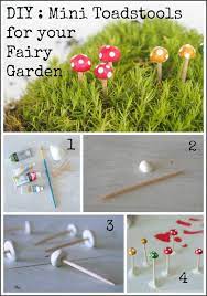 Many of these diy fairy gardens can be made with things that you probably have right there at home. Tutorial Make Mini Todstools For Your Fairy Garden Www Themagiconions Com Also There Is A Fairy Garden Con Mini Fairy Garden Fairy Garden Diy Fairy Garden