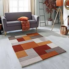 fancy rectangle hand tufted floor carpet