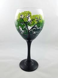 hand painted wine glasses wine glass