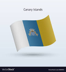 canary islands flag waving form royalty