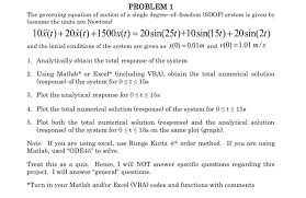 Solved Problem 1 The Governing Equation