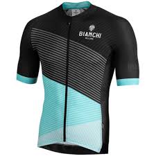 Bianchi Milano Bisceglie Short Sleeve Jersey Black Rau On