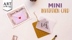 mini invitation card handmade card