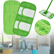 2pcs reusable microfiber mop pads fits