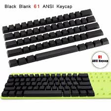 Details About Black Blank Pbt Keybord 61 Ansi Keycaps Set For Mx Switches Mechanical Keyboar