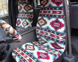 Red Southwest Strip Print Seat Covers
