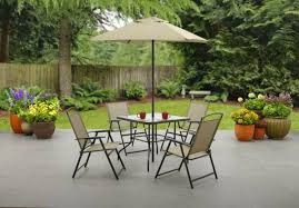 5 piece patio dining set 4 chairs with