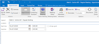 setting up cl meetings in microsoft