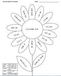 Our free coloring pages for adults and kids, range from star wars to mickey mouse. Coloring Flower Decimals All Operations 4 Pages By Rebecca Sims
