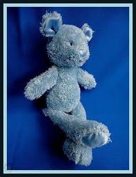 blue teddy bear soft baby comforter hug