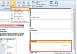 create page numbers in microsoft word 2010