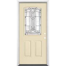 cream fiberglass doors with glass