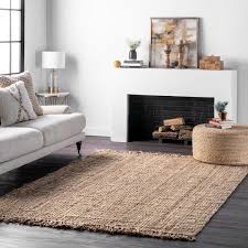 nuloom chunky jute rug rug size 6 x 9 color natural