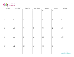 Custom Editable 2020 Free Printable Calendars Free