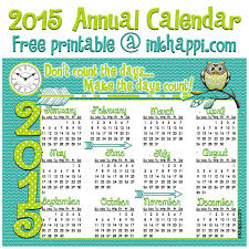 2015 Annual Calendar Make It Count Inkhappi