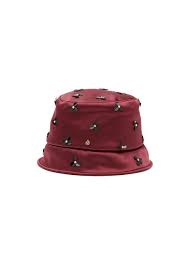 souna flower embellished bucket hat