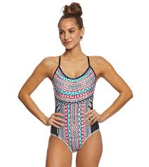 Jantzen Geo Zebra Strappy Back One Piece Swimsuit At Swimoutlet Com Free Shipping