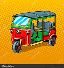 Auto rickshaw transport pop art style vector Stock Vector by  ©AlexanderPokusay 164084450