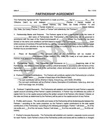 Partnership Agreement Template Create A Partnership Agreement