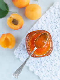 homemade apricot jam with natural