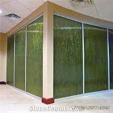 Translucent Green Acrylic Office Wall