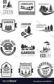Parks Landscape Design Icons Vector Image
