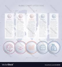 Infographics Color Bubble Chart Template For 5