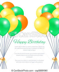 Happy Birthday Postcard Balloons Bundles For Party