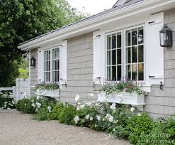 This measurement will be the height of the shutter you need to order. How Window Shutters And Planter Boxes Transformed The Exterior Of My House Sanctuary Home Decor