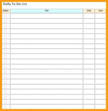 Excel Template To Do List Daily Work Task