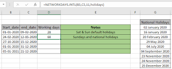 calculate the number of business days
