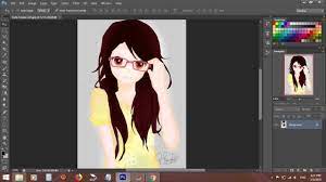Press ctrl+shift+x again, open the liquify window and then use bloat tool to draw on the circles. Cute Anime Girl Digital Painting Adobe Photoshop Cs6 Using Mouse Youtube
