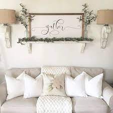 Mirror above couch, i like this but would it be bad feng shui for my living room? Farmhouse Decor Above Couch Notitle Farm House Living Room Couch Wall Decor Wall Decor Living Room
