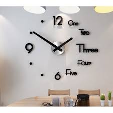 Dot Wooden Wall Clock 3d Diy Modern