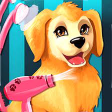 play become a puppy groomer on poki