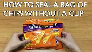 How to Seal a Bag of Chips Without a Clip - YouTube