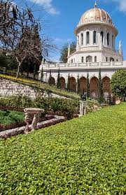 bahai gardens and temple dome haifa
