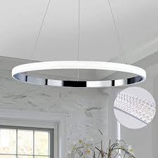 The perfect ceiling fan should circulate air and provide a cool breeze. Helych Modern Pendant Lighting Led Chandelier Not Dimmable 1 Ring Acrylic In Crystal Shape Contemporary Led Pendant Light For Dining Room Living Room Cool White 6000k Chrome Amazon Com