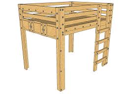 queen loft bed plans palmetto bunk