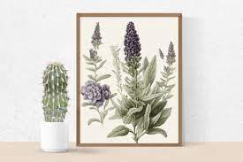 Lavender Flower Botanical Wall Art