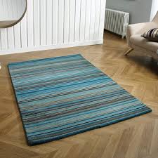 carter stripe rug teal blue rugs