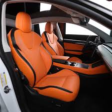 Leather Car Seat Covers For Tesla Model