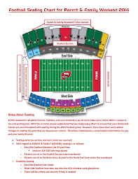 Football Seating Chart For Parent Family Weekend 2014