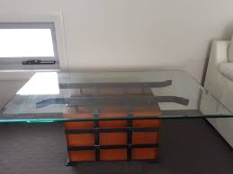 Solid Timber And Glass Top Coffee Table