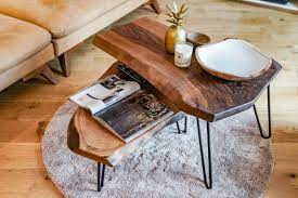 Wood Coffee Tables Set Of 2 Space