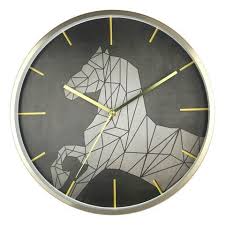 Buy Horse Themed Metal Wall Clock Dark