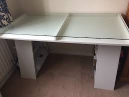 The most common white top desk material is metal. Ikea White Desk With Glass Top Novocom Top