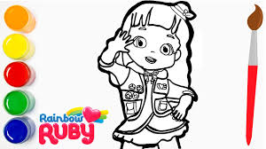 Coloring pages for girls animated characters rainbow betty boop cartoon coloring pages cute art cartoon coloring pages birthday party activities chibi spiderman. Dibujos Para Hacer Rainbow Ruby Dibujos Para Principiantes Cat Color Youtube