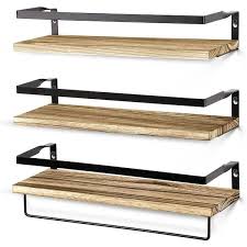 Wooden Wall Mounted Plant Shelves